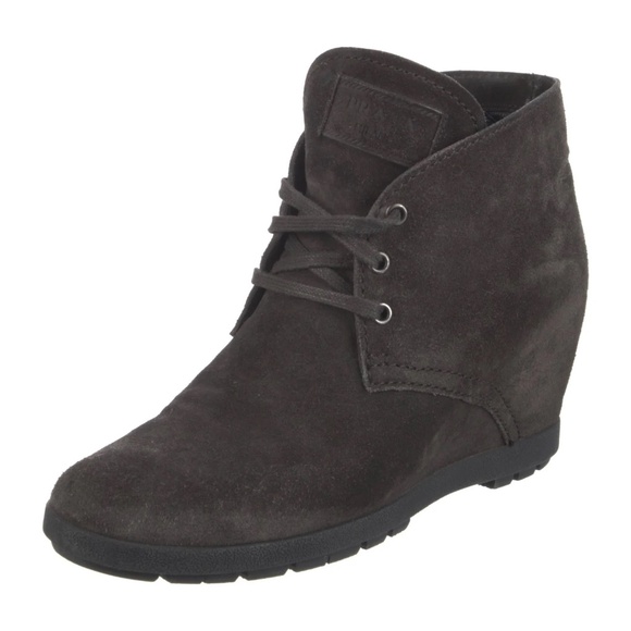 Prada Dark Brown Suede Ankle Boots - Picture 1 of 8